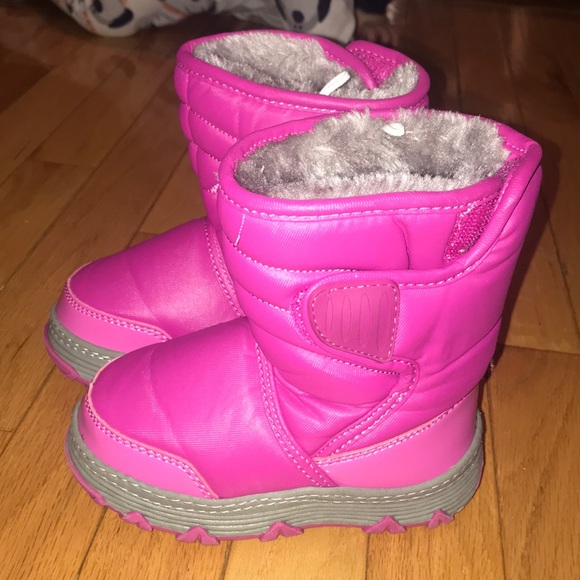 Old Mill Shoes Girls Snow Boots Size 8 Toddler Pink Euc Like New